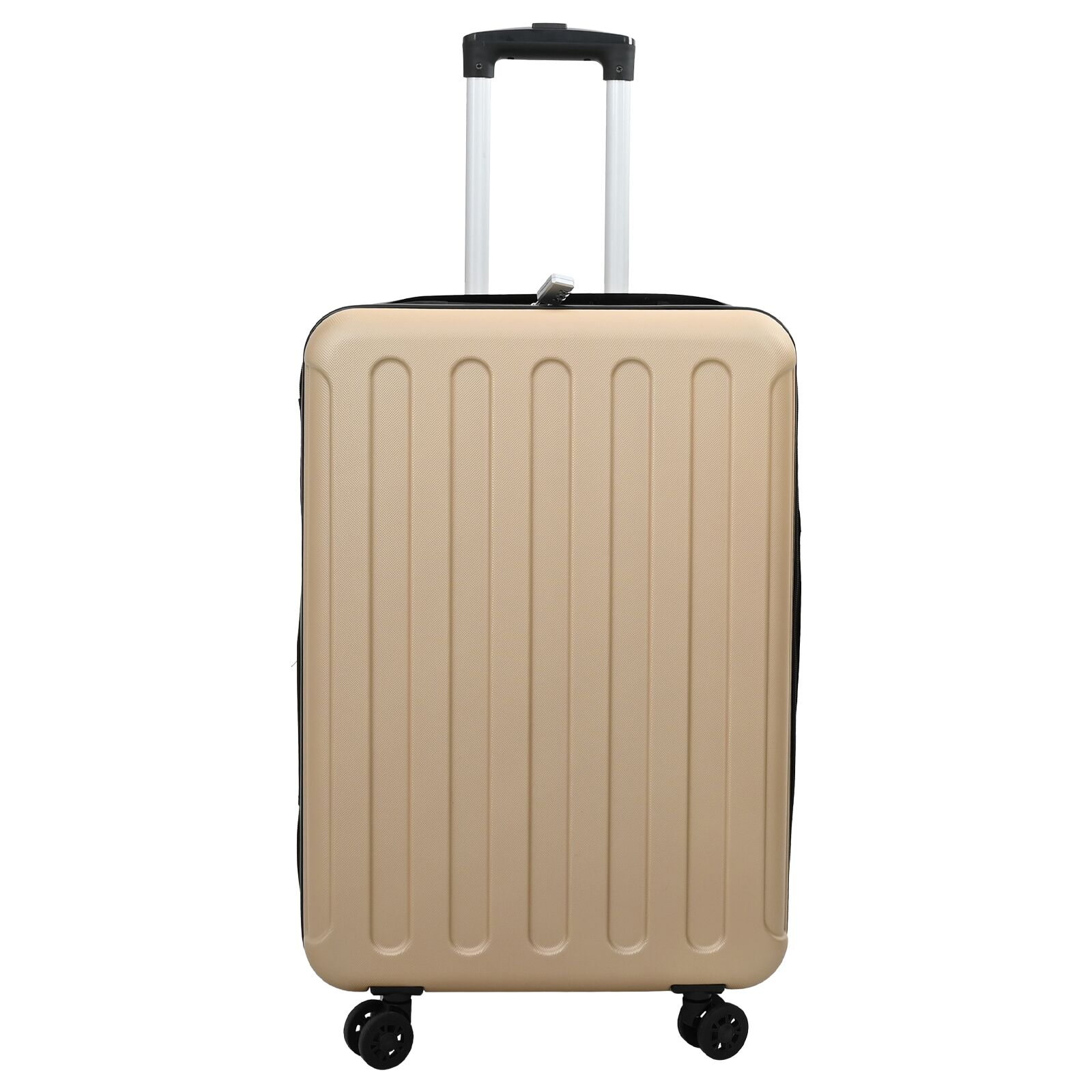 vidaXL Suitcase Folding - Champagne 34 x 23 x 55.5 cm - Durable ABS Plastic, Modern & Travel-Friendly