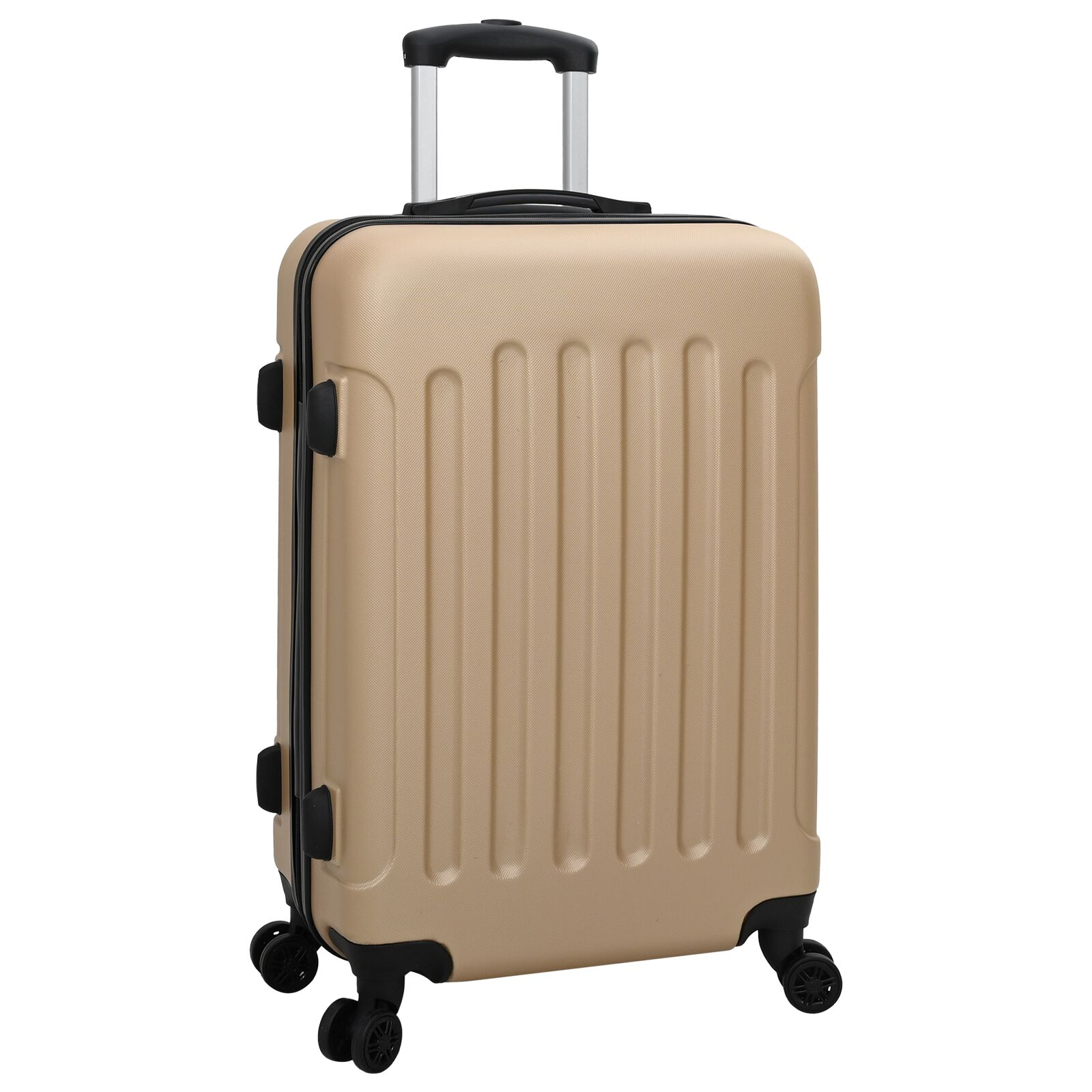 vidaXL Suitcase with Lock 3 pcs Champagne 50 x 31 x 78 cm ABS Plastic