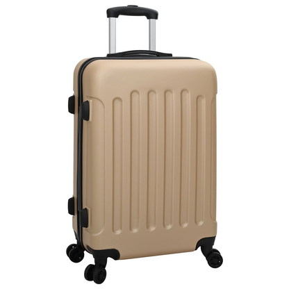 vidaXL Suitcase with Lock 3 pcs Champagne 50 x 31 x 78 cm ABS Plastic
