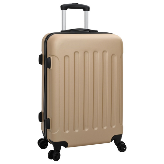 vidaXL Suitcase with Lock 3 pcs Champagne 50 x 31 x 78 cm ABS Plastic
