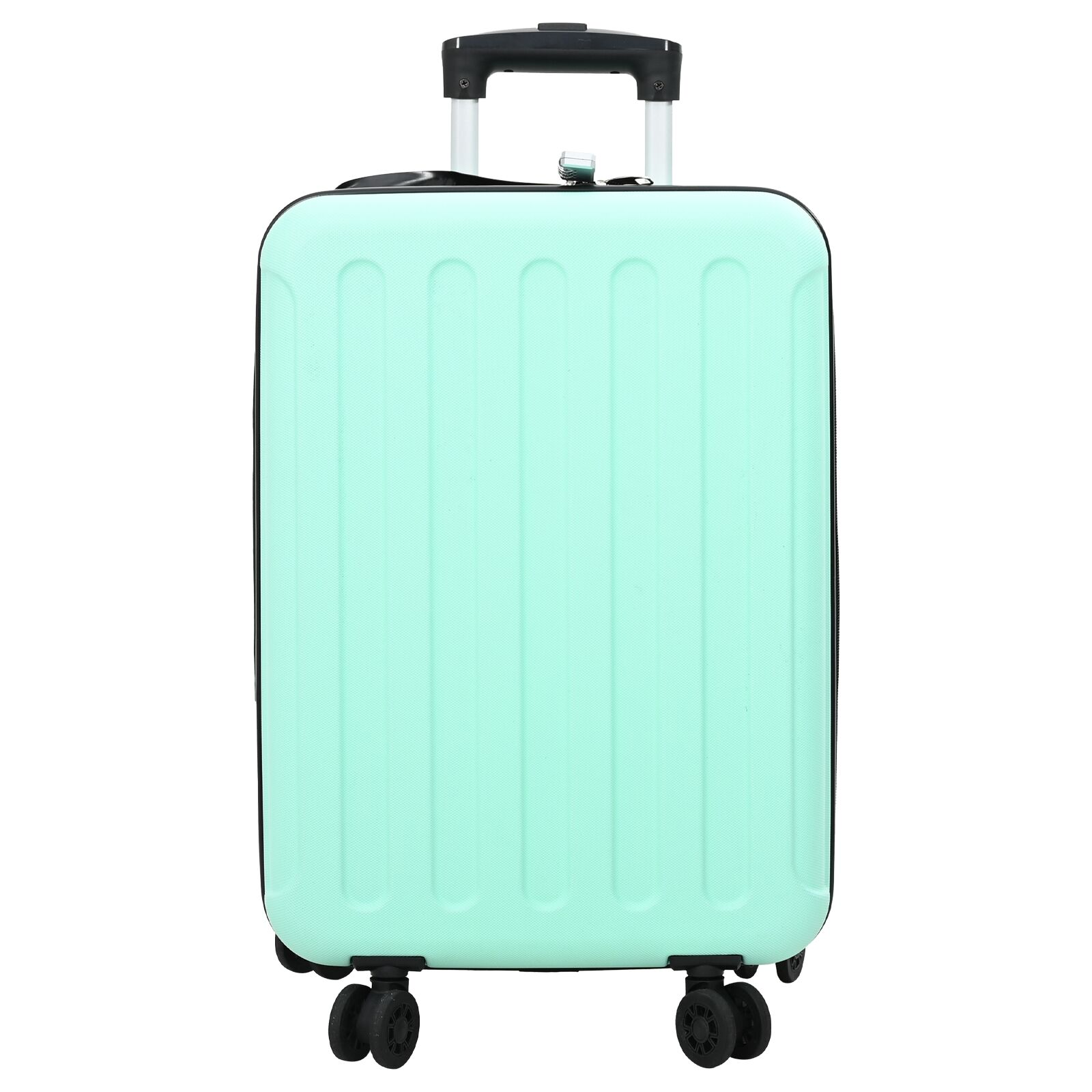 vidaXL Suitcase Folding Mint Green - Durable 34 x 23 x 55.5 cm ABS Plastic Travel Luggage