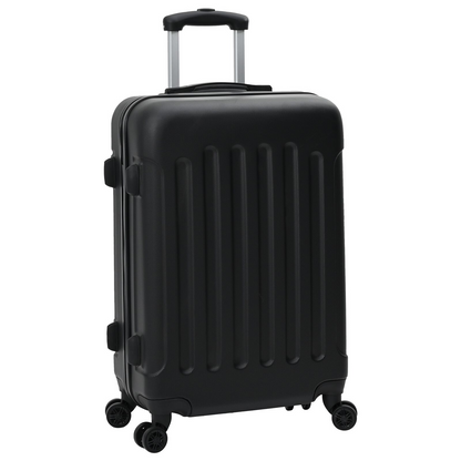 vidaXL Suitcase with Lock 3 pcs Black 50 x 31 x 78 cm ABS Plastic