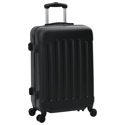 vidaXL Suitcase with Lock 3 pcs Black 50 x 31 x 78 cm ABS Plastic
