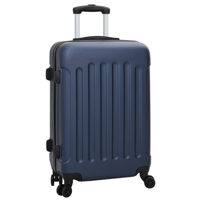 vidaXL Suitcase with Lock 3 pcs Dark Blue 50 x 31 x 78 cm ABS Plastic