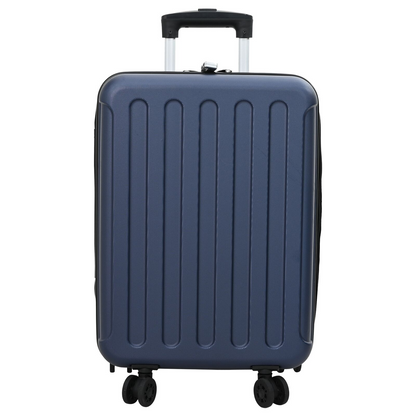 vidaXL Dark Blue Suitcase Folding 34 x 23 x 55.5 cm | ABS Plastic Travel Luggage