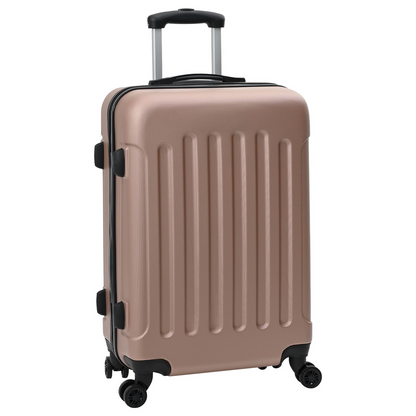 vidaXL Suitcase with Lock 3 pcs Rose Gold 50 x 31 x 78 cm ABS Plastic