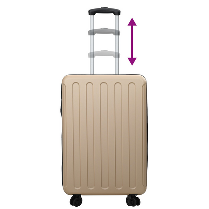 vidaXL Suitcase Folding Champagne 50 x 30 x 76 cm ABS Plastic