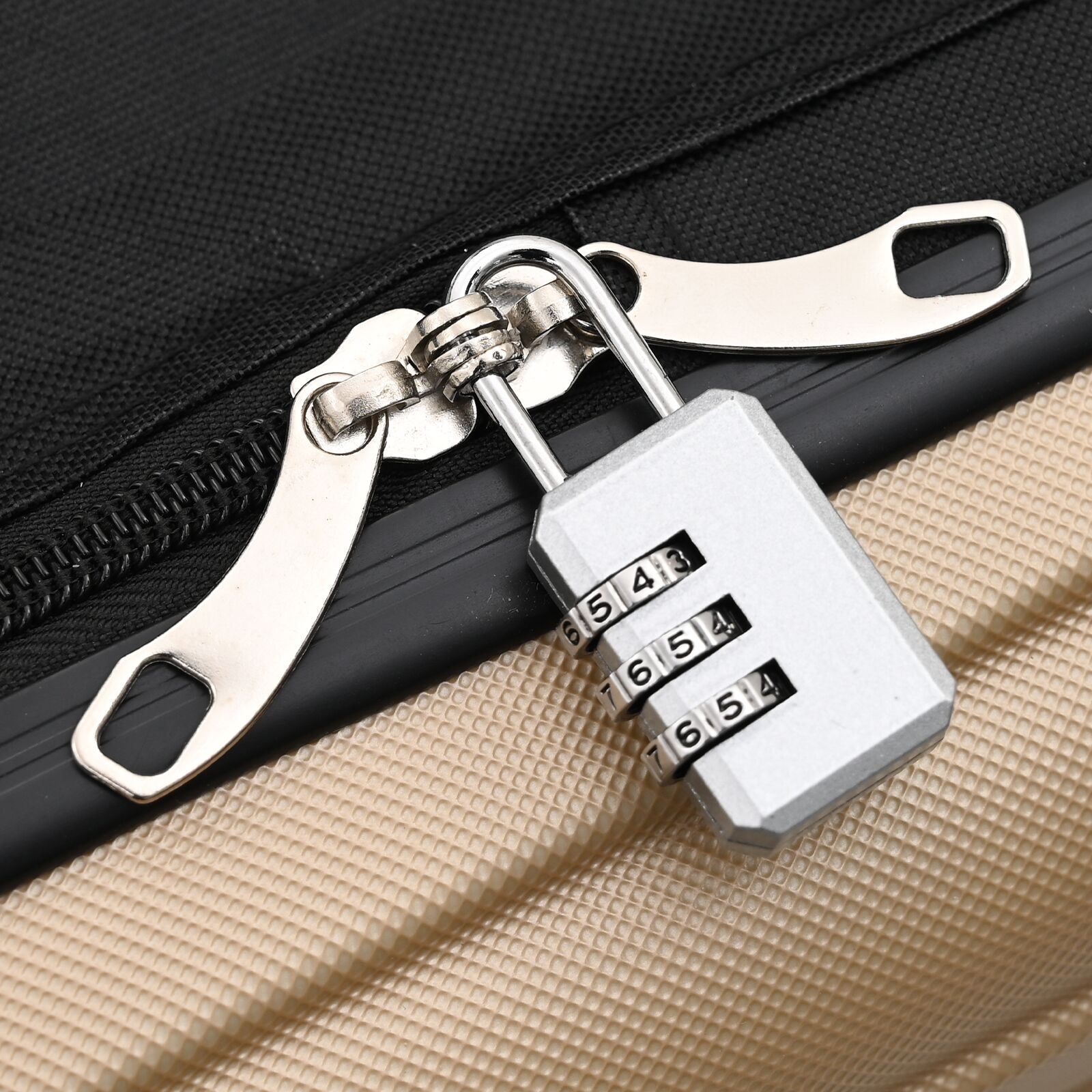 vidaXL Suitcase Folding - Champagne 34 x 23 x 55.5 cm - Durable ABS Plastic, Modern & Travel-Friendly