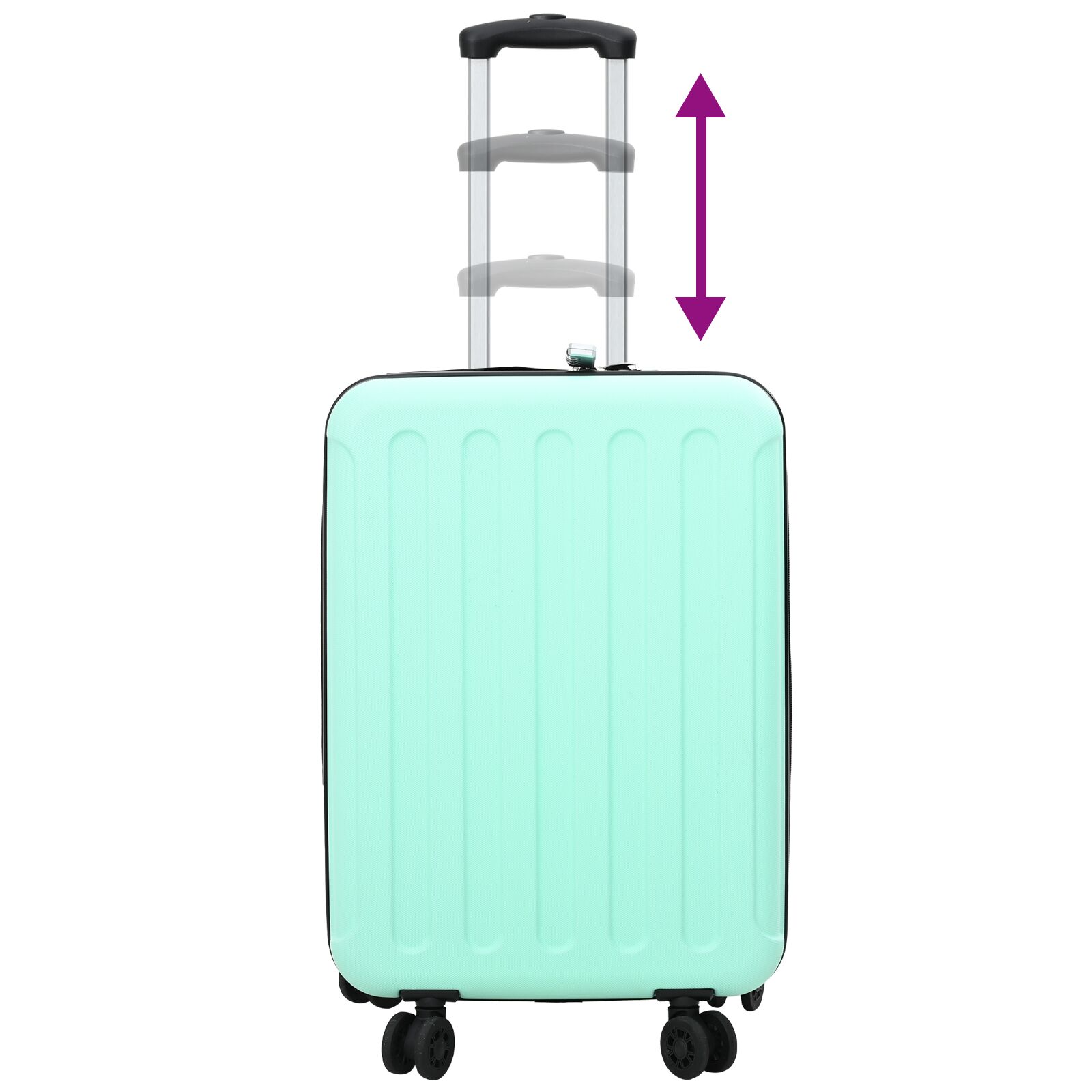 vidaXL Suitcase Folding Mint green 43 x 27 x 66 cm ABS Plastic