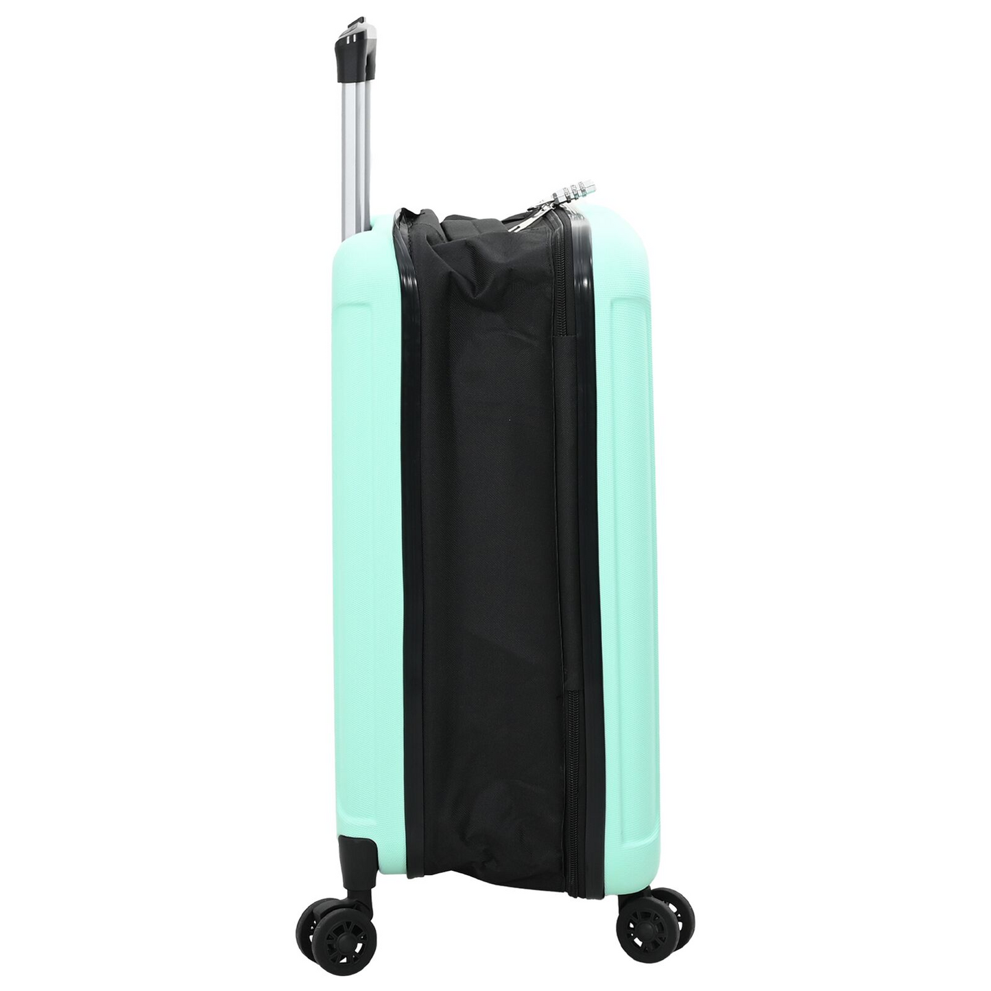 vidaXL Suitcase Folding Mint Green - Durable 34 x 23 x 55.5 cm ABS Plastic Travel Luggage