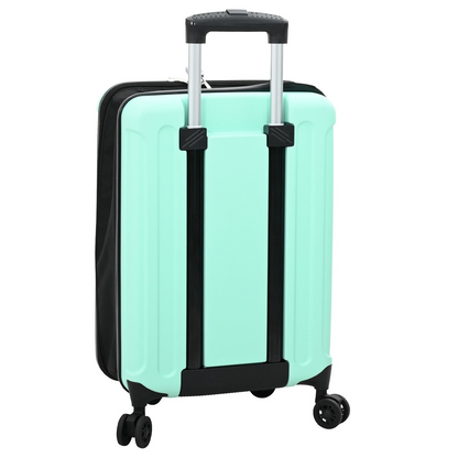 vidaXL Suitcase Folding Mint Green - Durable 34 x 23 x 55.5 cm ABS Plastic Travel Luggage