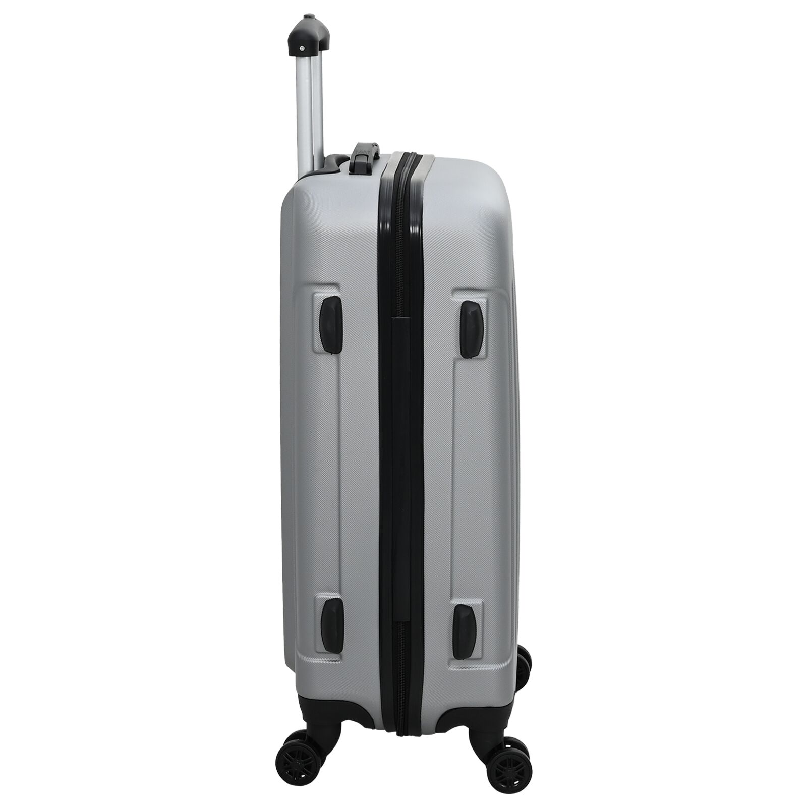 vidaXL Suitcase with Lock 3 pcs Silver 50 x 31 x 78 cm ABS Plastic