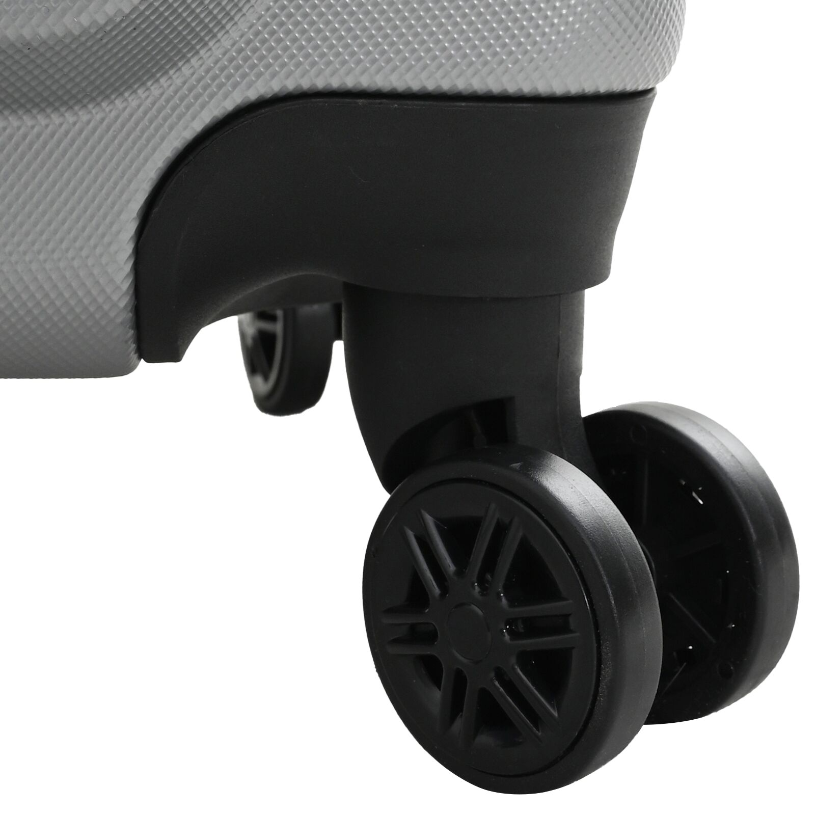 vidaXL Suitcase with Lock 3 pcs Silver 50 x 31 x 78 cm ABS Plastic