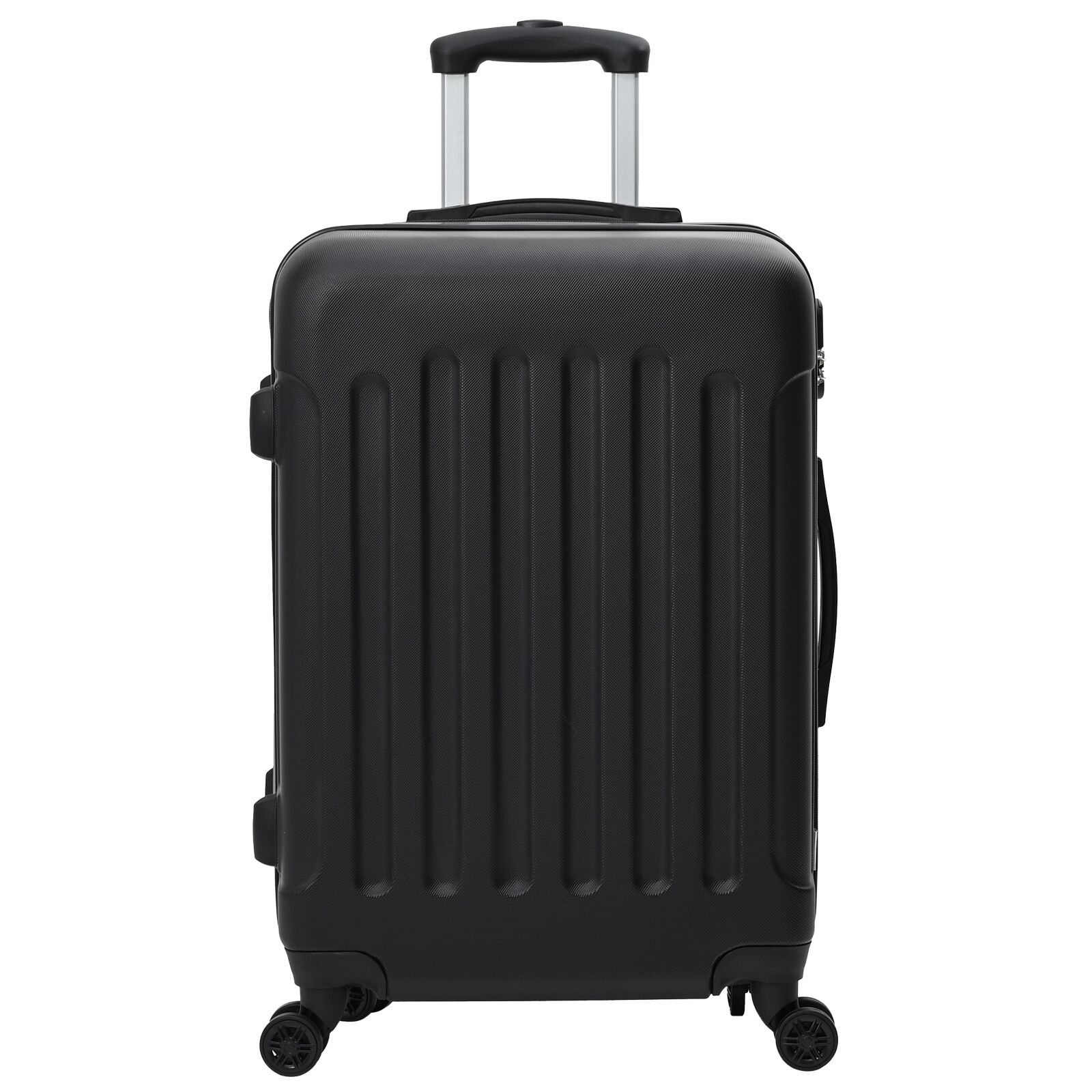 vidaXL Suitcase with Lock 3 pcs Black 50 x 31 x 78 cm ABS Plastic