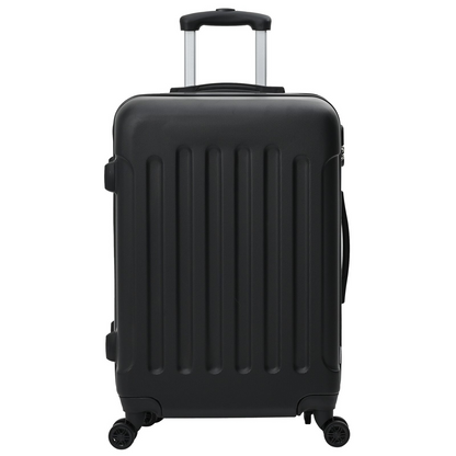 vidaXL Suitcase with Lock 3 pcs Black 50 x 31 x 78 cm ABS Plastic