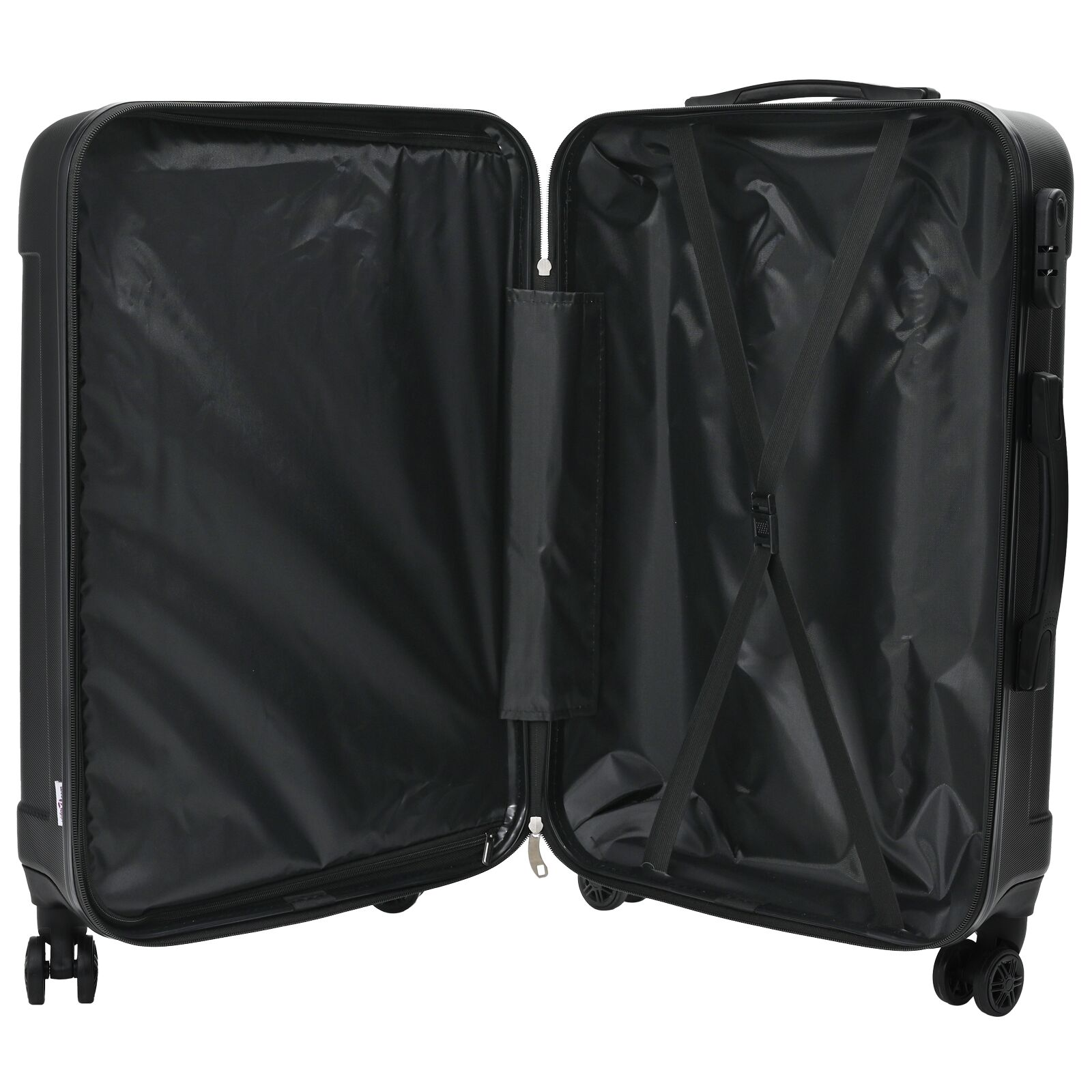 vidaXL Suitcase with Lock 3 pcs Black 50 x 31 x 78 cm ABS Plastic