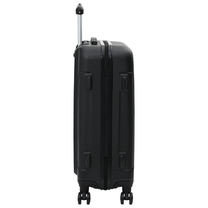 vidaXL Suitcase with Lock 3 pcs Black 50 x 31 x 78 cm ABS Plastic