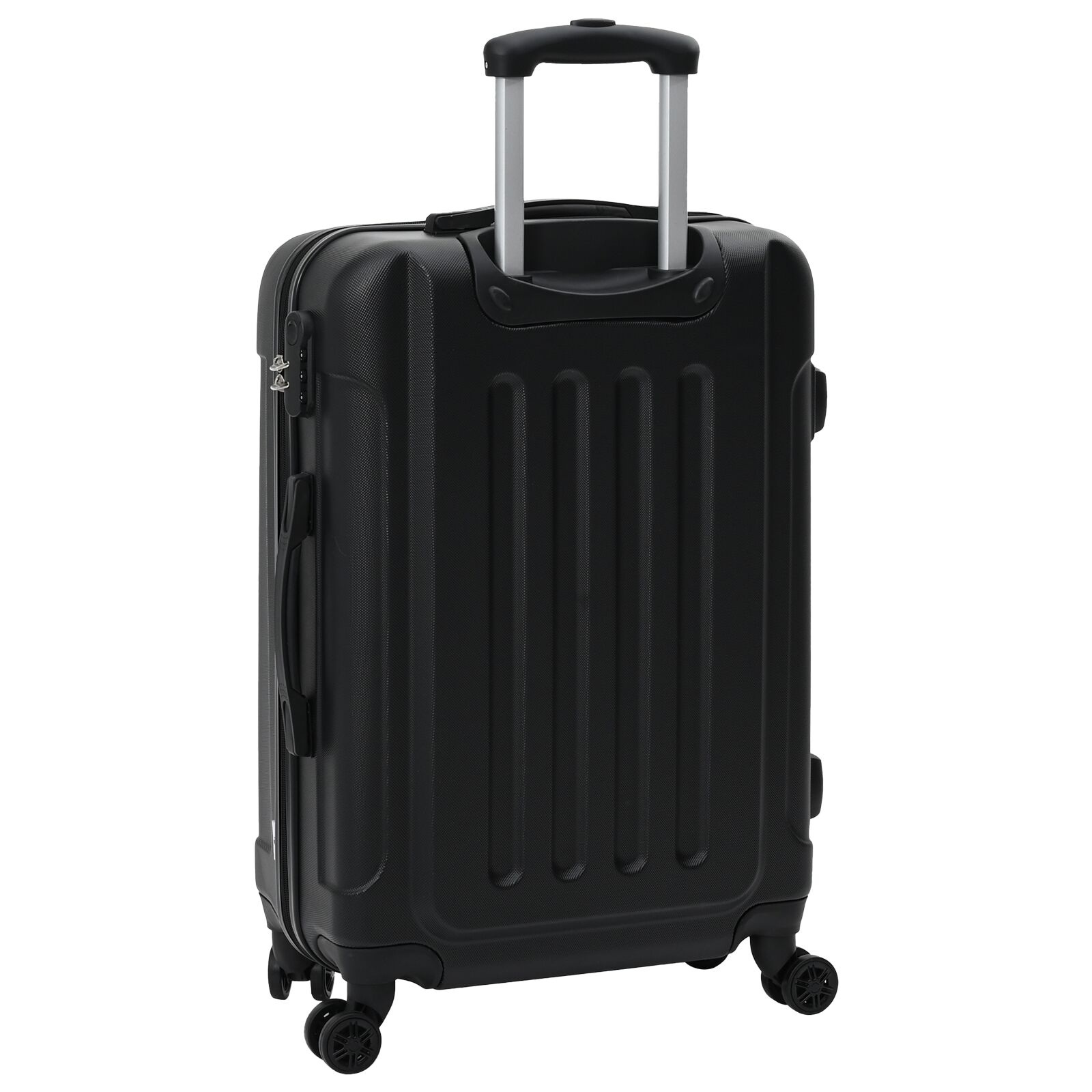 vidaXL Suitcase with Lock 3 pcs Black 50 x 31 x 78 cm ABS Plastic