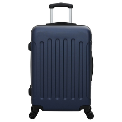 vidaXL Suitcase with Lock 3 pcs Dark Blue 50 x 31 x 78 cm ABS Plastic