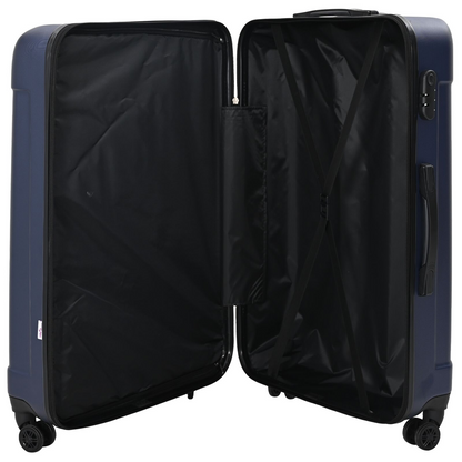 vidaXL Suitcase with Lock 3 pcs Dark Blue 50 x 31 x 78 cm ABS Plastic