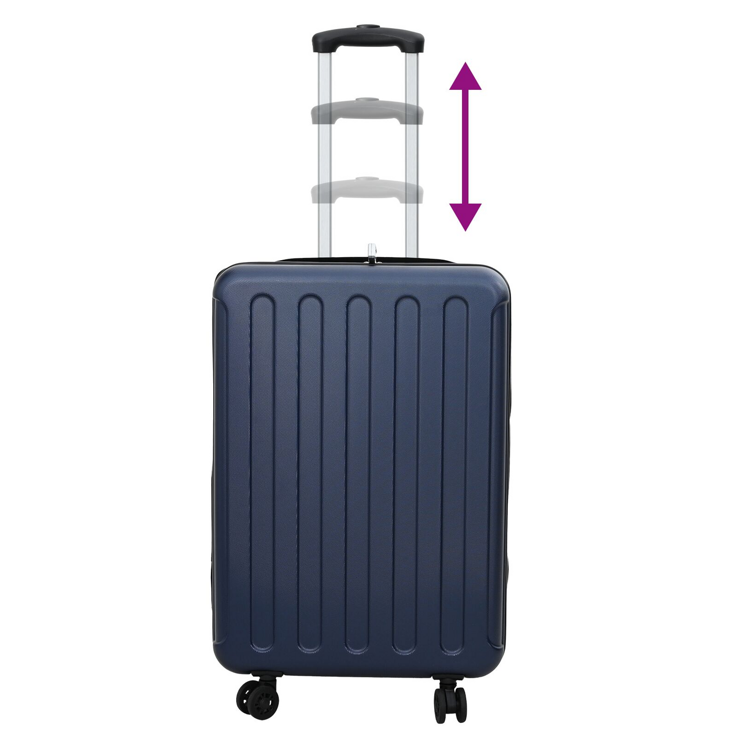 vidaXL Suitcase Folding Dark blue 43 x 27 x 66 cm ABS Plastic