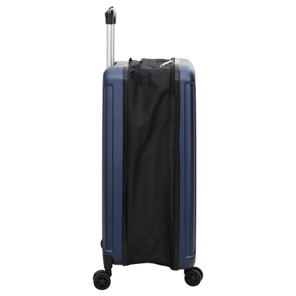 vidaXL Dark Blue Suitcase Folding 34 x 23 x 55.5 cm | ABS Plastic Travel Luggage