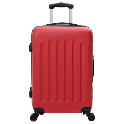 vidaXL Suitcase with Lock 3 pcs Red 50 x 31 x 78 cm ABS Plastic