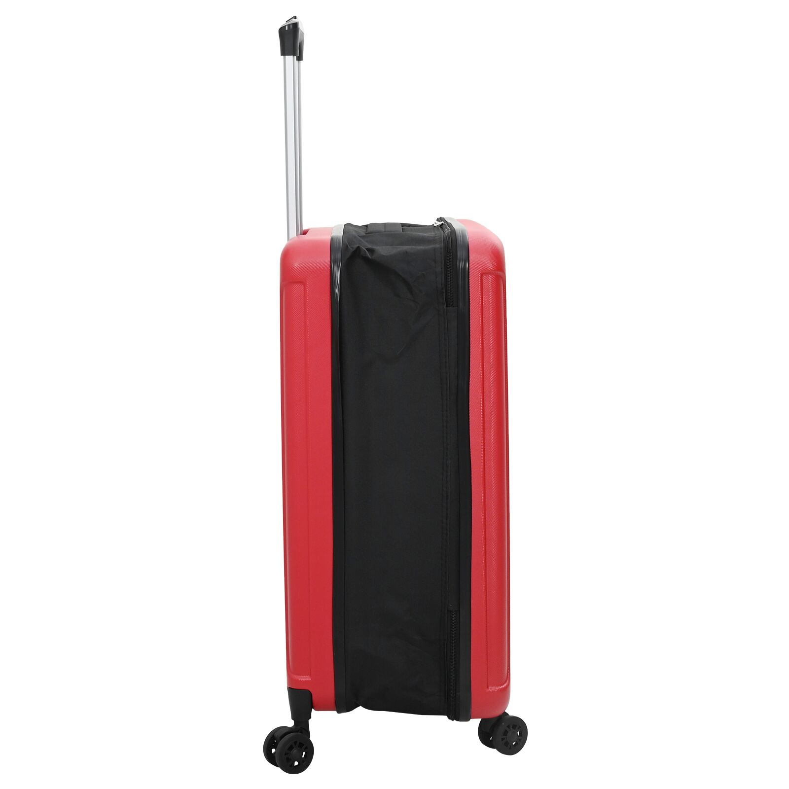 vidaXL Red ABS Plastic Suitcase with Lock - 34x23x55.5 cm