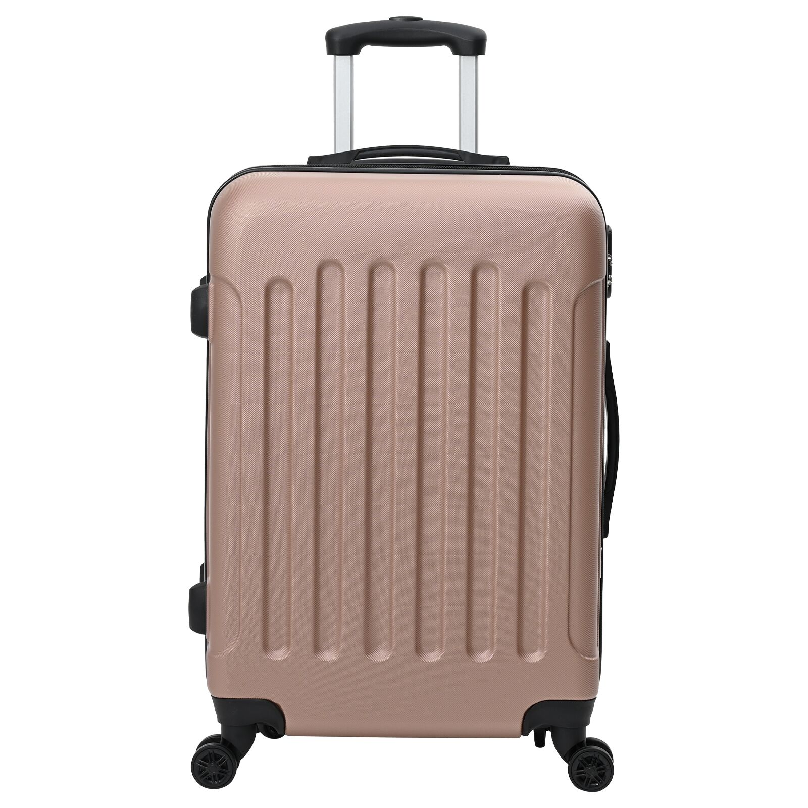 vidaXL Suitcase with Lock 3 pcs Rose Gold 50 x 31 x 78 cm ABS Plastic