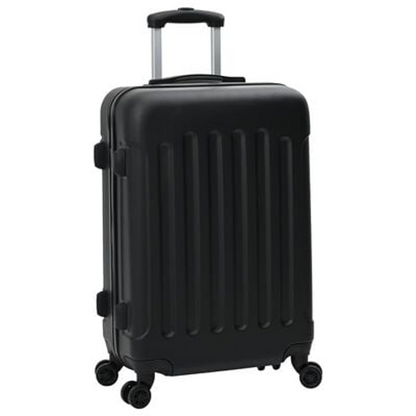 vidaXL Suitcase with Lock 3 pcs Black 50 x 31 x 78 cm ABS Plastic