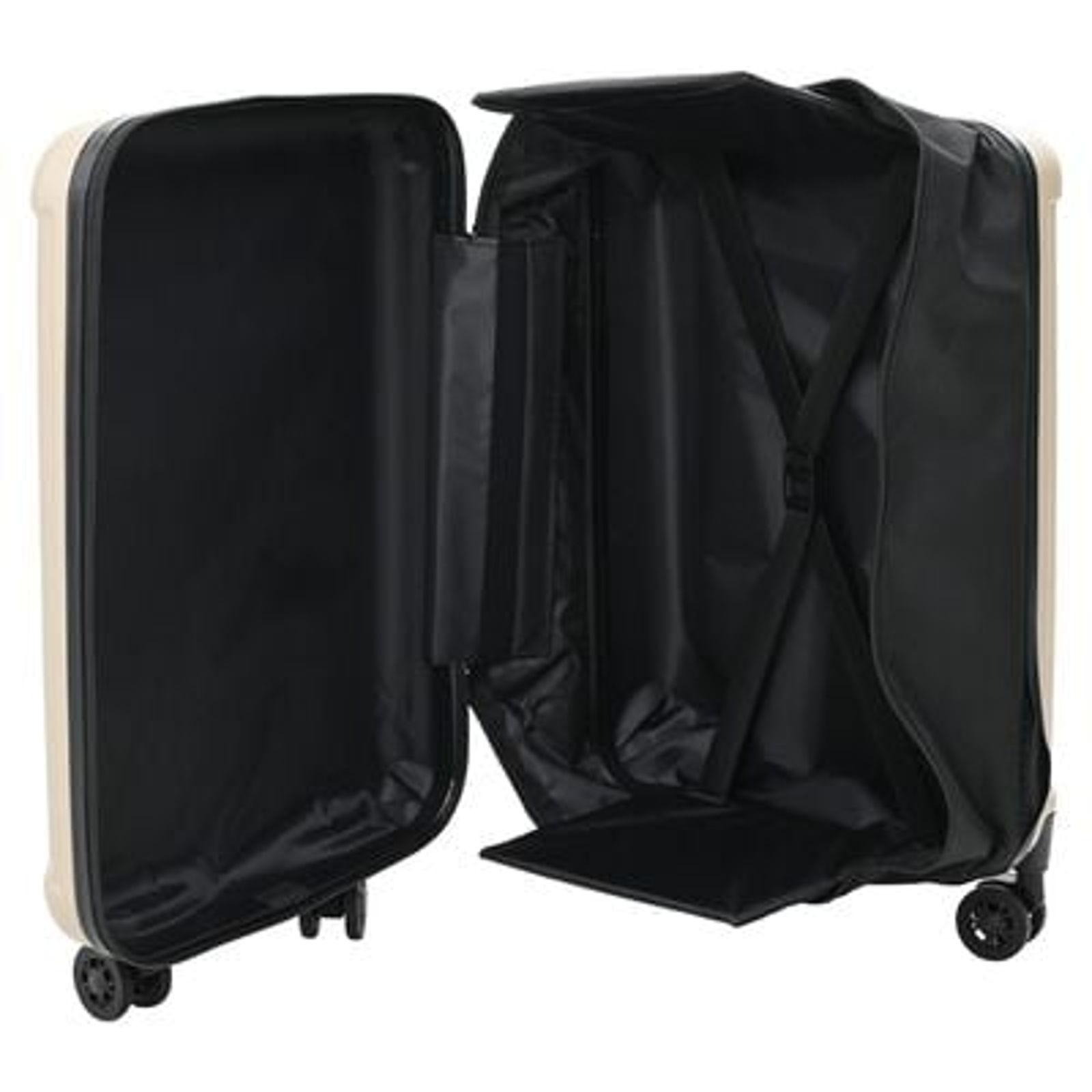 vidaXL Suitcase Folding Champagne 50 x 30 x 76 cm ABS Plastic