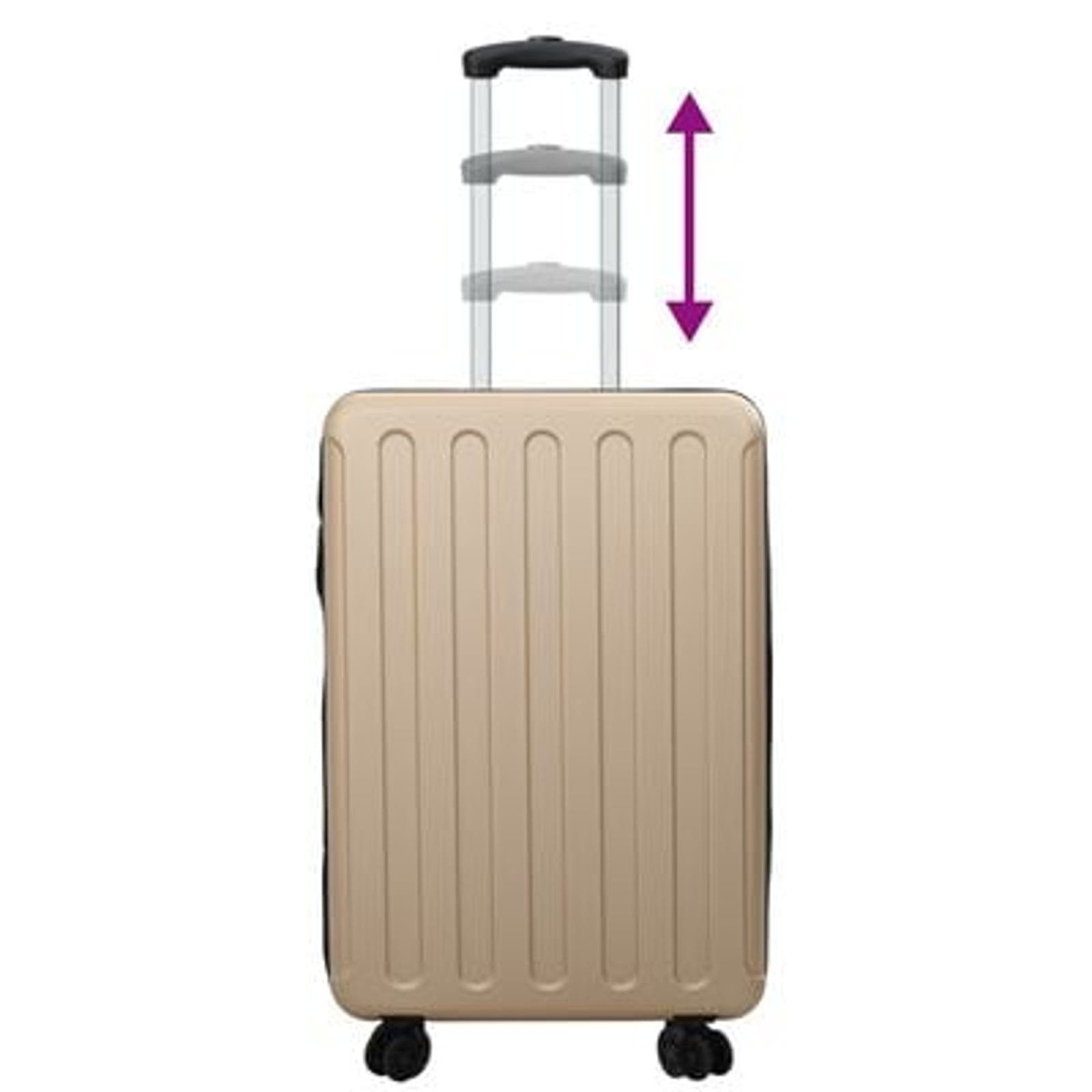 vidaXL Suitcase Folding Champagne 50 x 30 x 76 cm ABS Plastic