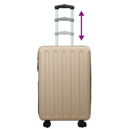 vidaXL Suitcase Folding Champagne 50 x 30 x 76 cm ABS Plastic