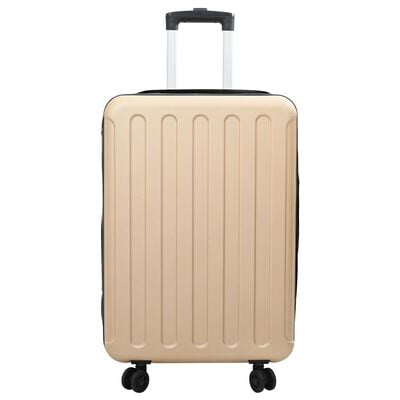 vidaXL Suitcase Folding Champagne 43 x 27 x 66 cm ABS Plastic