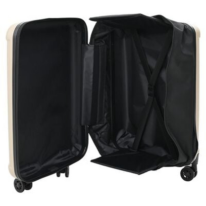 vidaXL Suitcase Folding - Champagne 34 x 23 x 55.5 cm - Durable ABS Plastic, Modern & Travel-Friendly