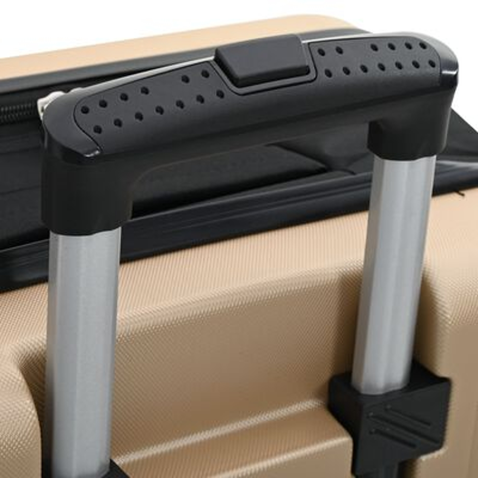 vidaXL Suitcase Folding - Champagne 34 x 23 x 55.5 cm - Durable ABS Plastic, Modern & Travel-Friendly