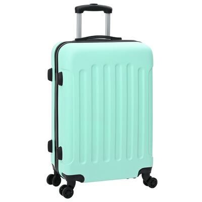 vidaXL Suitcase with Lock 3 pcs Mint green 50 x 31 x 78 cm ABS Plastic