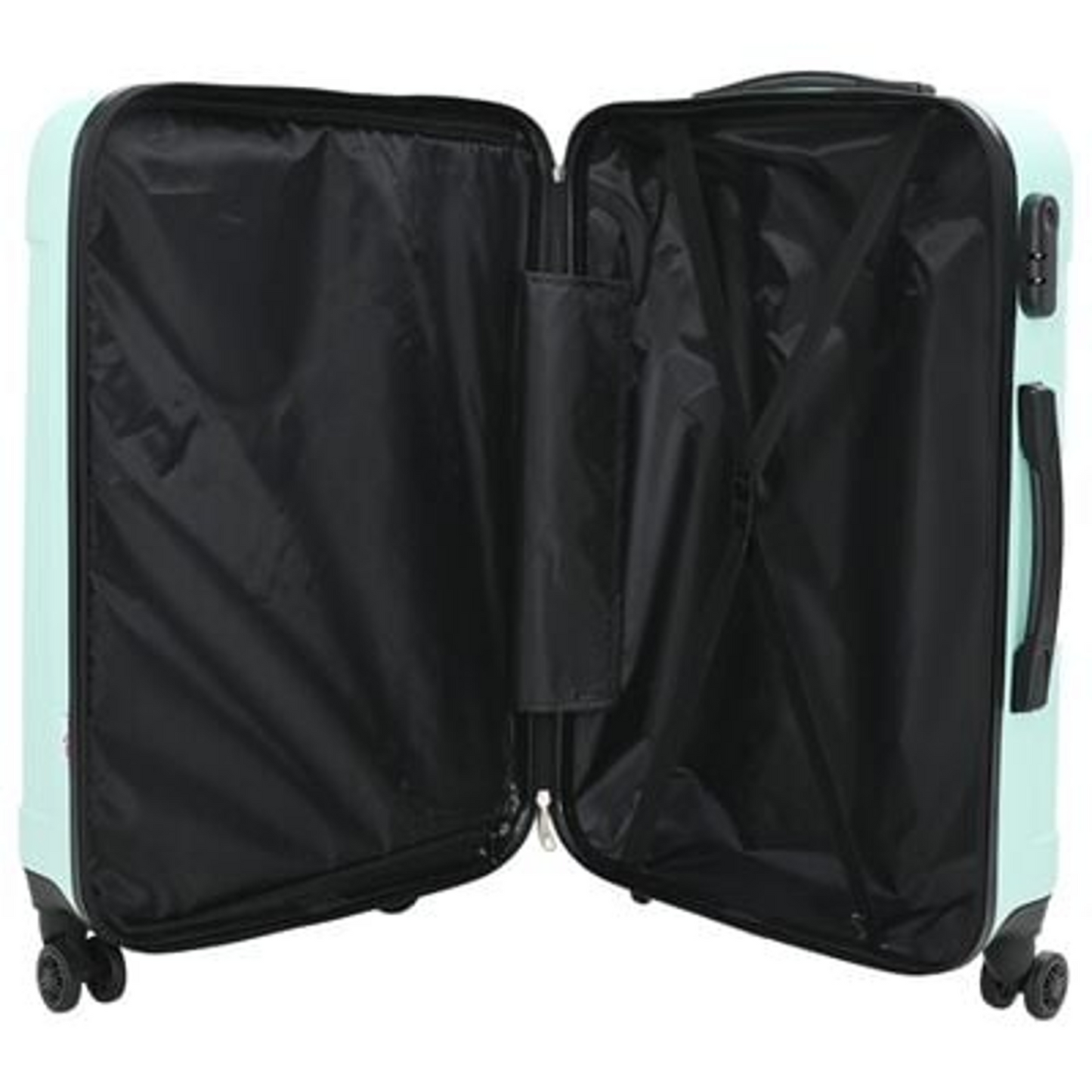 vidaXL Suitcase with Lock 3 pcs Mint green 50 x 31 x 78 cm ABS Plastic