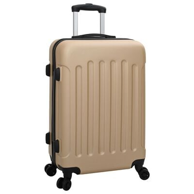 vidaXL Suitcase with Lock 3 pcs Champagne 50 x 31 x 78 cm ABS Plastic
