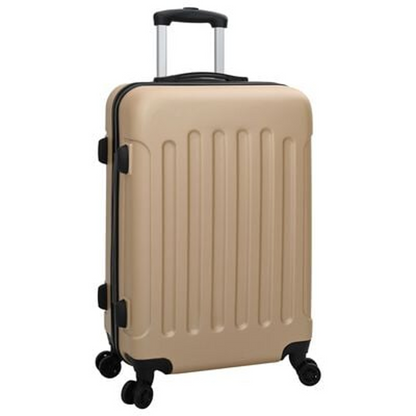 vidaXL Suitcase with Lock 3 pcs Champagne 50 x 31 x 78 cm ABS Plastic