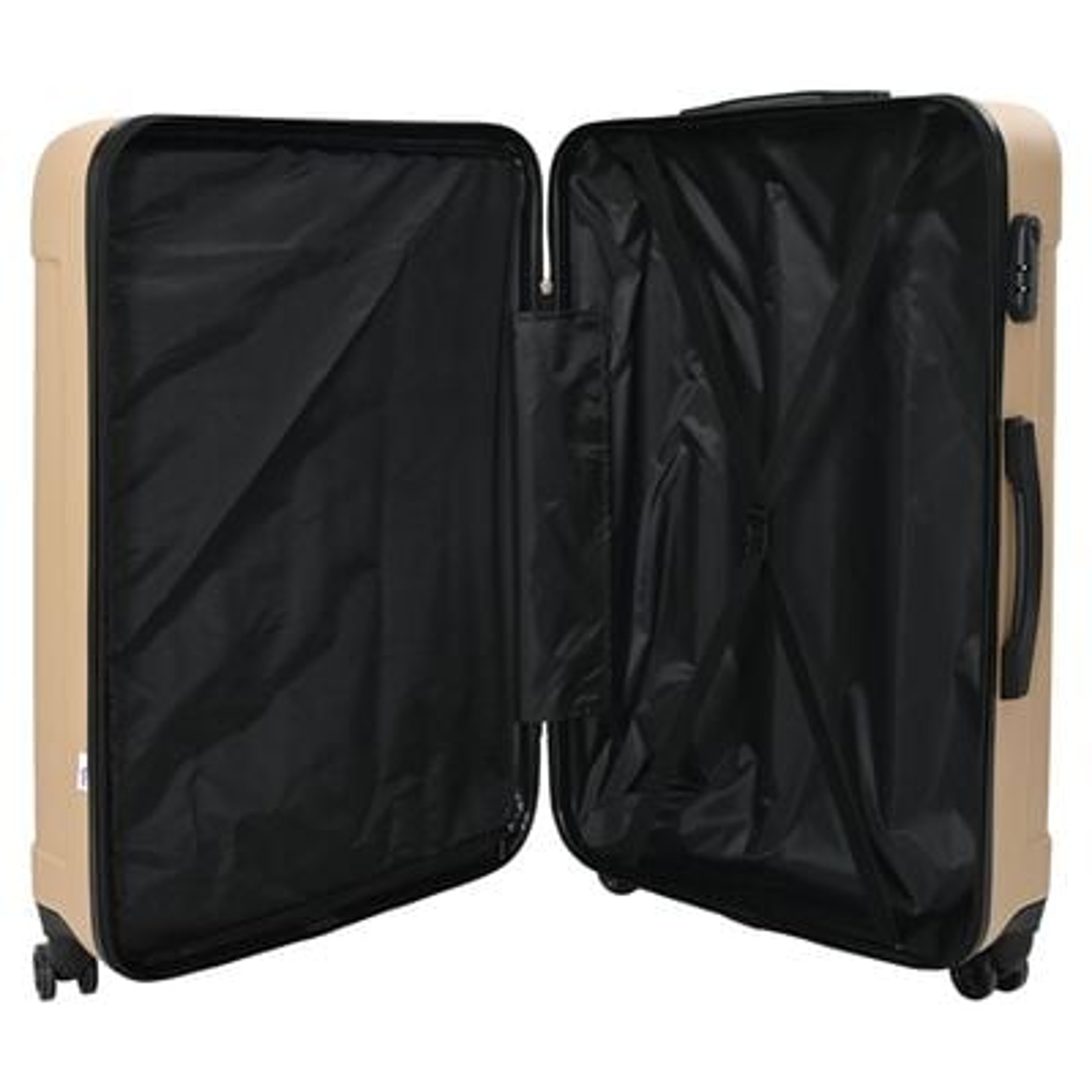 vidaXL Suitcase with Lock 3 pcs Champagne 50 x 31 x 78 cm ABS Plastic