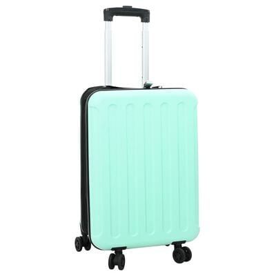 vidaXL Suitcase Folding Mint Green - Durable 34 x 23 x 55.5 cm ABS Plastic Travel Luggage