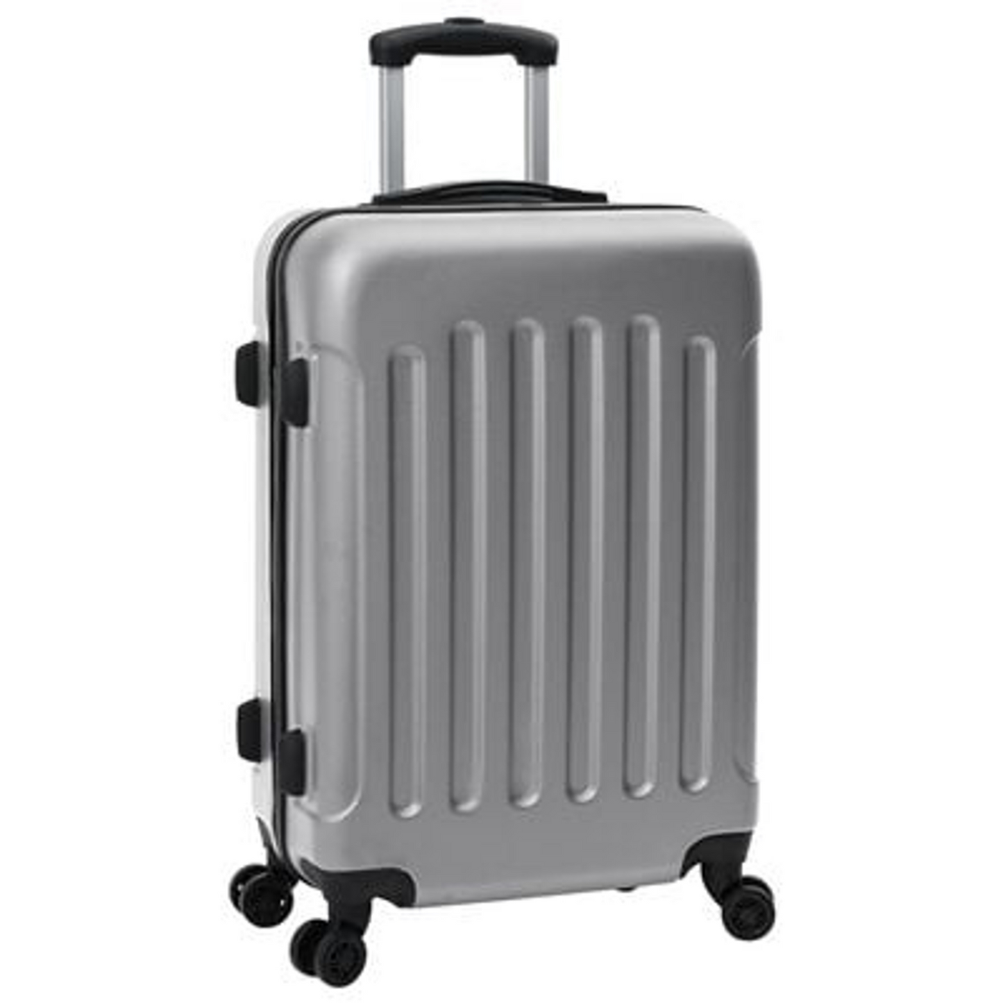 vidaXL Suitcase with Lock 3 pcs Silver 50 x 31 x 78 cm ABS Plastic