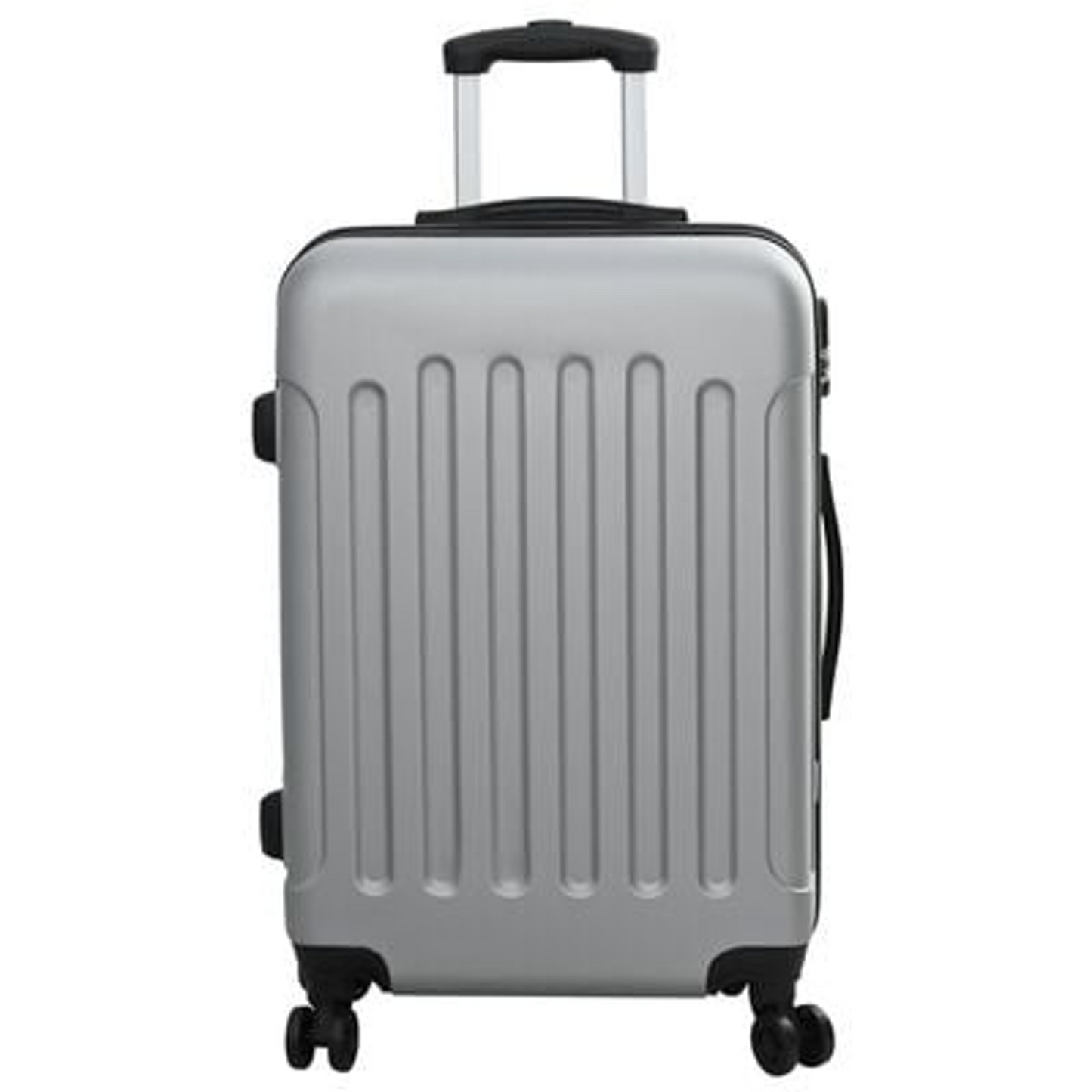 vidaXL Suitcase with Lock 3 pcs Silver 50 x 31 x 78 cm ABS Plastic