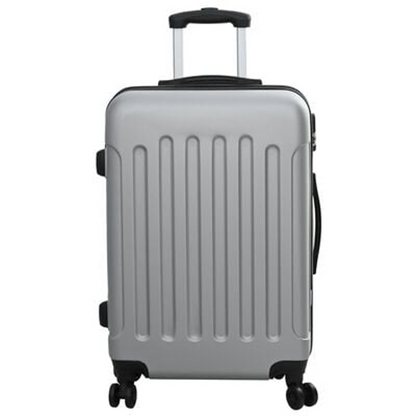 vidaXL Suitcase with Lock 3 pcs Silver 50 x 31 x 78 cm ABS Plastic