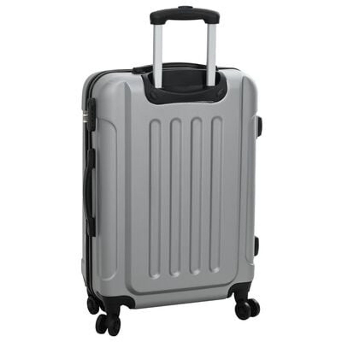 vidaXL Suitcase with Lock 3 pcs Silver 50 x 31 x 78 cm ABS Plastic