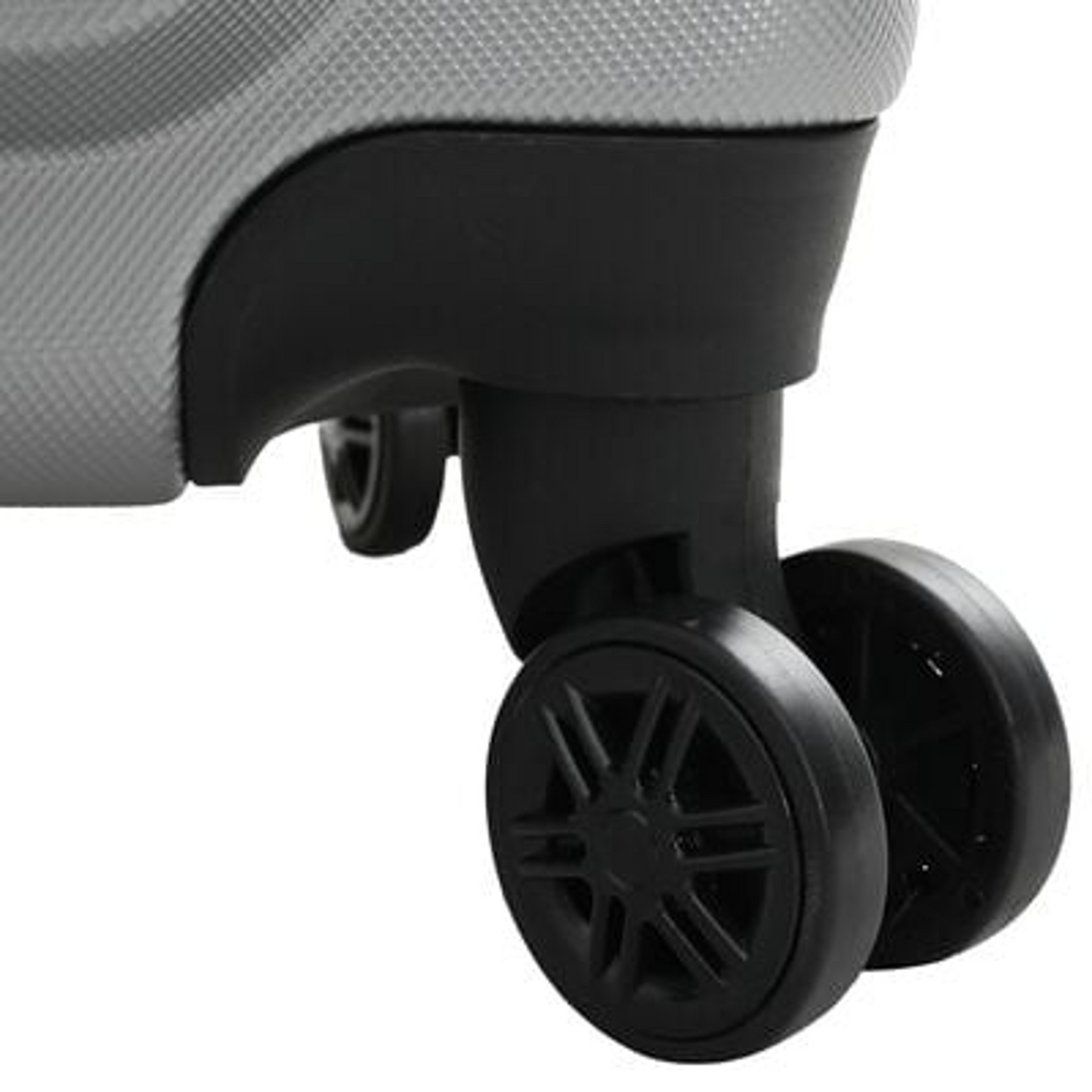 vidaXL Suitcase with Lock 3 pcs Silver 50 x 31 x 78 cm ABS Plastic