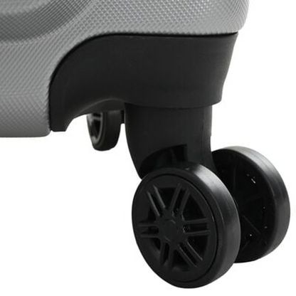vidaXL Suitcase with Lock 3 pcs Silver 50 x 31 x 78 cm ABS Plastic