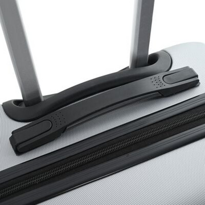 vidaXL Suitcase with Lock 3 pcs Silver 50 x 31 x 78 cm ABS Plastic