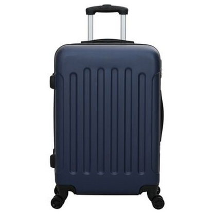vidaXL Suitcase with Lock 3 pcs Dark Blue 50 x 31 x 78 cm ABS Plastic